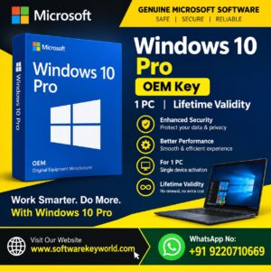 Windows 10 Pro OEM Key 1 PC – Lifetime Validity 1 Windows 10 Pro OEM Key 1 PC – Lifetime Validity