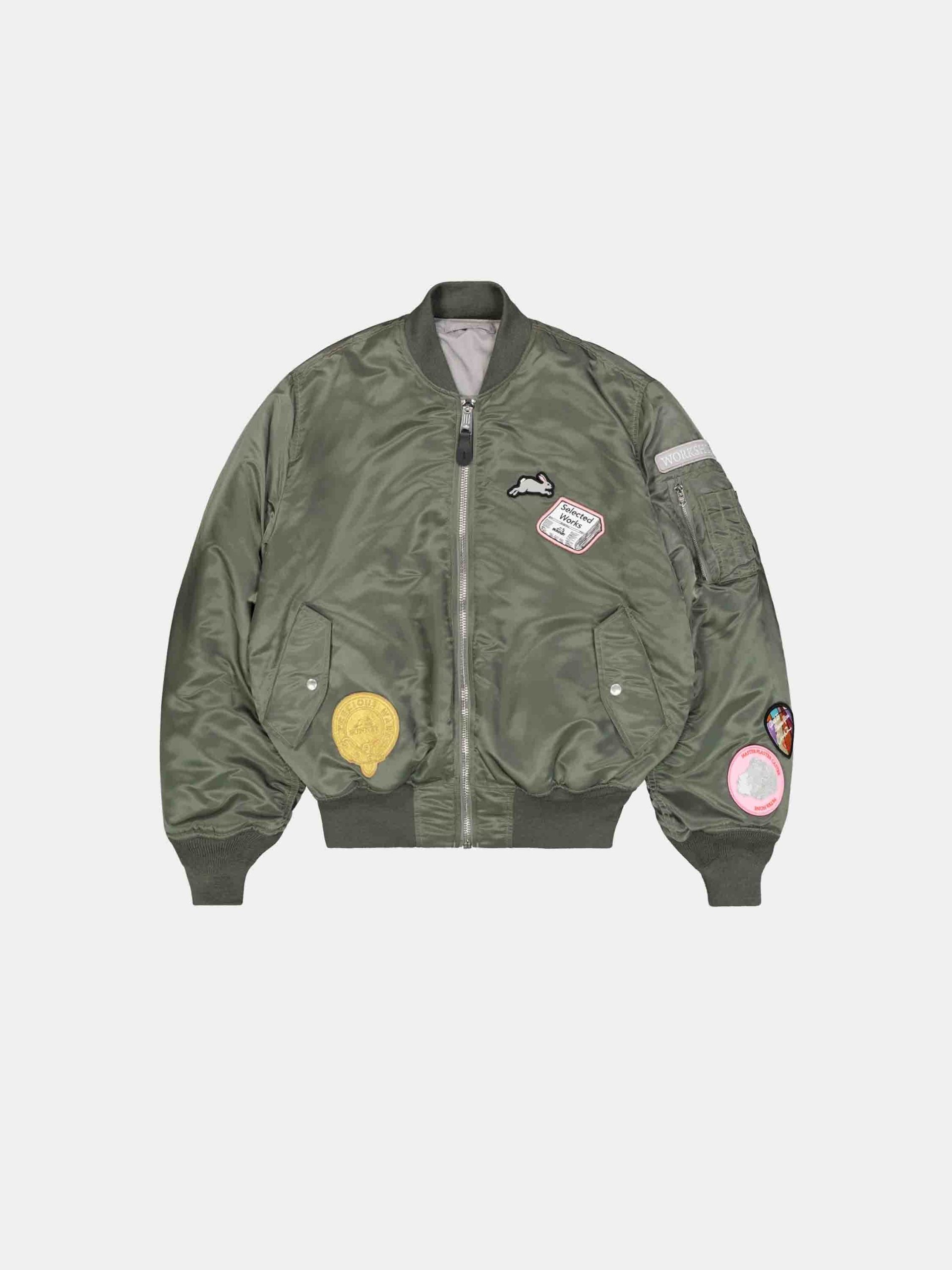 bunney x alpha ma 1 bomber jacket collab vintage green xs 390209 scaled 1