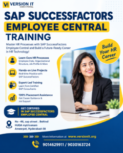 SAP Success Factors Employee Central Training in Hyderabad – Elevate Your Career Prospects with Version IT’s Industry-Focused SAP HR Training Program.