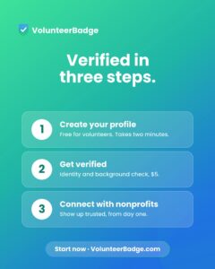 Volunteer Background Checks for Nonprofits at $5 Per Check 1 Volunteer Background Checks for Nonprofits at $5 Per Check