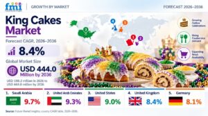 King Cakes Market to Reach USD 444.0 Million by 2036, Saudi Arabia – CAGR 9.7%, UAE – CAGR 9.3% 1 King Cakes Market to Reach USD 444.0 Million by 2036, Saudi Arabia – CAGR 9.7%, UAE – CAGR 9.3%