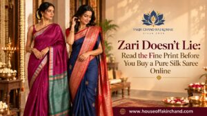 Zari Doesn't Lie: Read the Fine Print Before You Buy a Pure Silk Saree Online 1 Zari Doesn’t Lie: Read the Fine Print Before You Buy a Pure Silk Saree Online