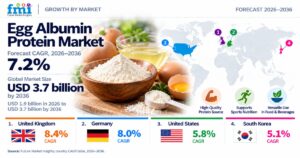 Egg Albumin Protein Market to Reach USD 3.7 Billion by 2036, UK – CAGR 8.4%... 1 Egg Albumin Protein Market to Reach USD 3.7 Billion by 2036, UK – CAGR 8.4%…