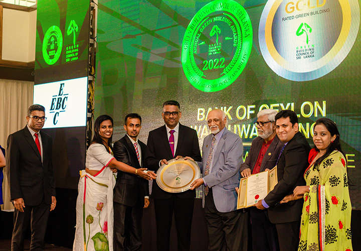 Bank of Ceylon wins big at “Annual Green Building Awards 2022” for its commitment