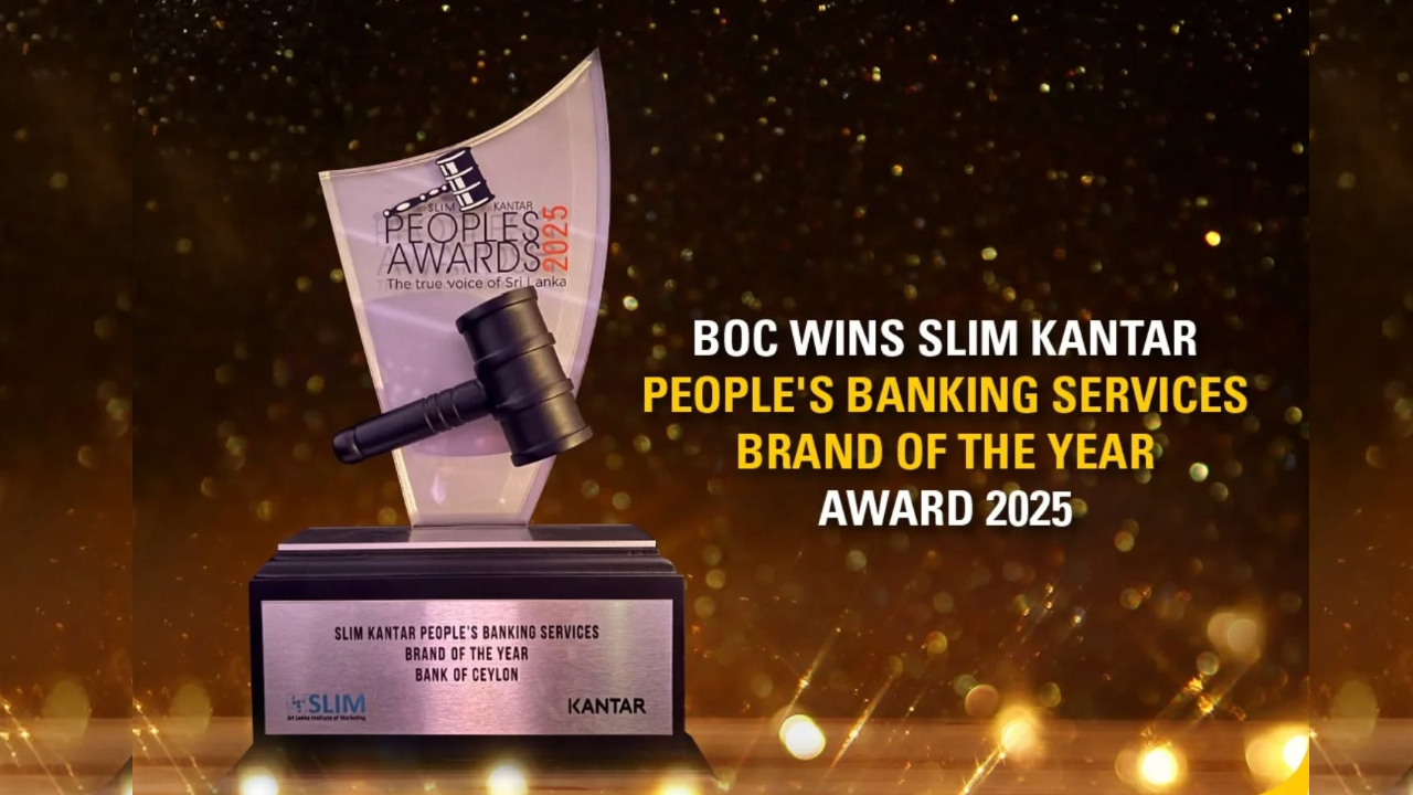 BOC - Bank of Ceylon Once Again  Secures Top Honors as ‘SLIM Kantar People’s Banking Services Brand of the Year 2025