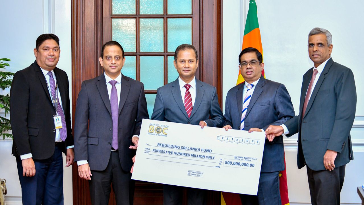 BOC Articles - Bank of Ceylon Contributes Rs. 500 Million to Government’s “Rebuilding Sri Lanka” Fund
