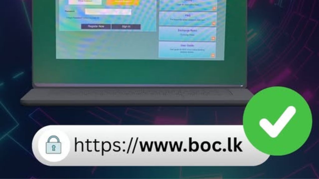 BOC - BOC reminds you to always check the website link before you enter your banking details