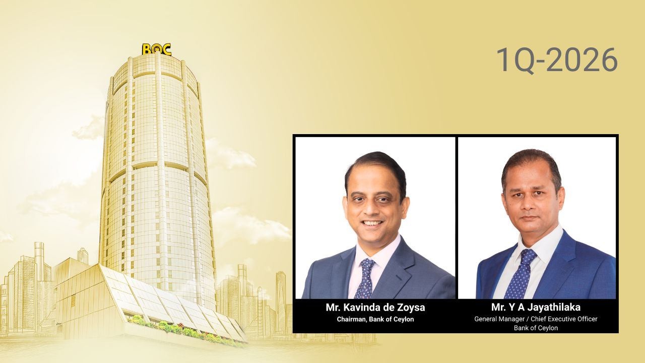 BOC Articles - Bank of Ceylon Records Rs. 28.8 billion Profit Before Tax (PBT) for 1Q-2026 