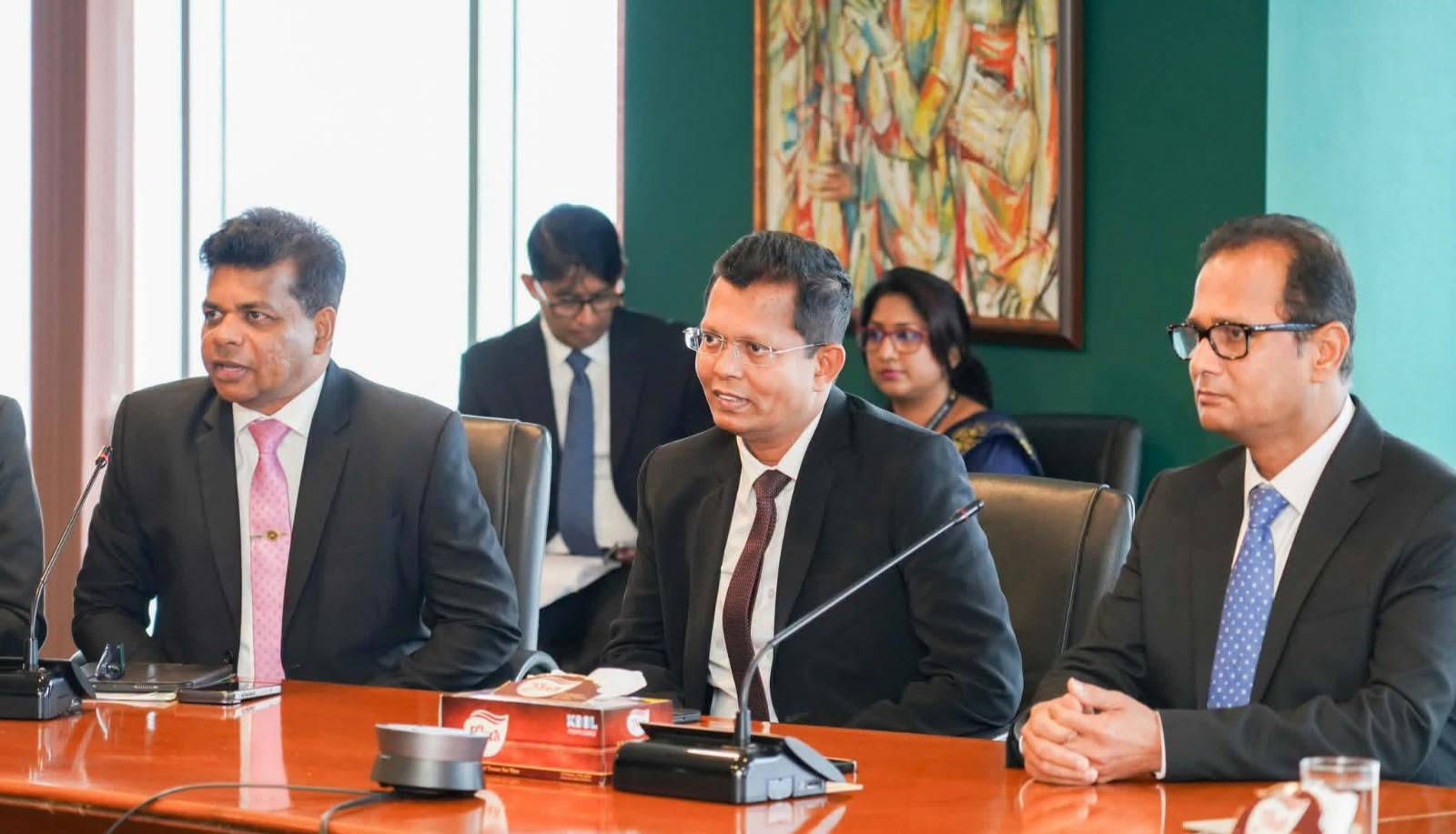 From left to right: Mr. Jayashantha Godakanda, Senior Deputy General Manager / Head of Global Markets; Mr. R. M. N. Jeewantha, Senior Deputy General Manager / Chief Operating Officer; and Mr. Y. A. Jayathilaka, General Manager / Chief Executive Officer, Bank of Ceylon.