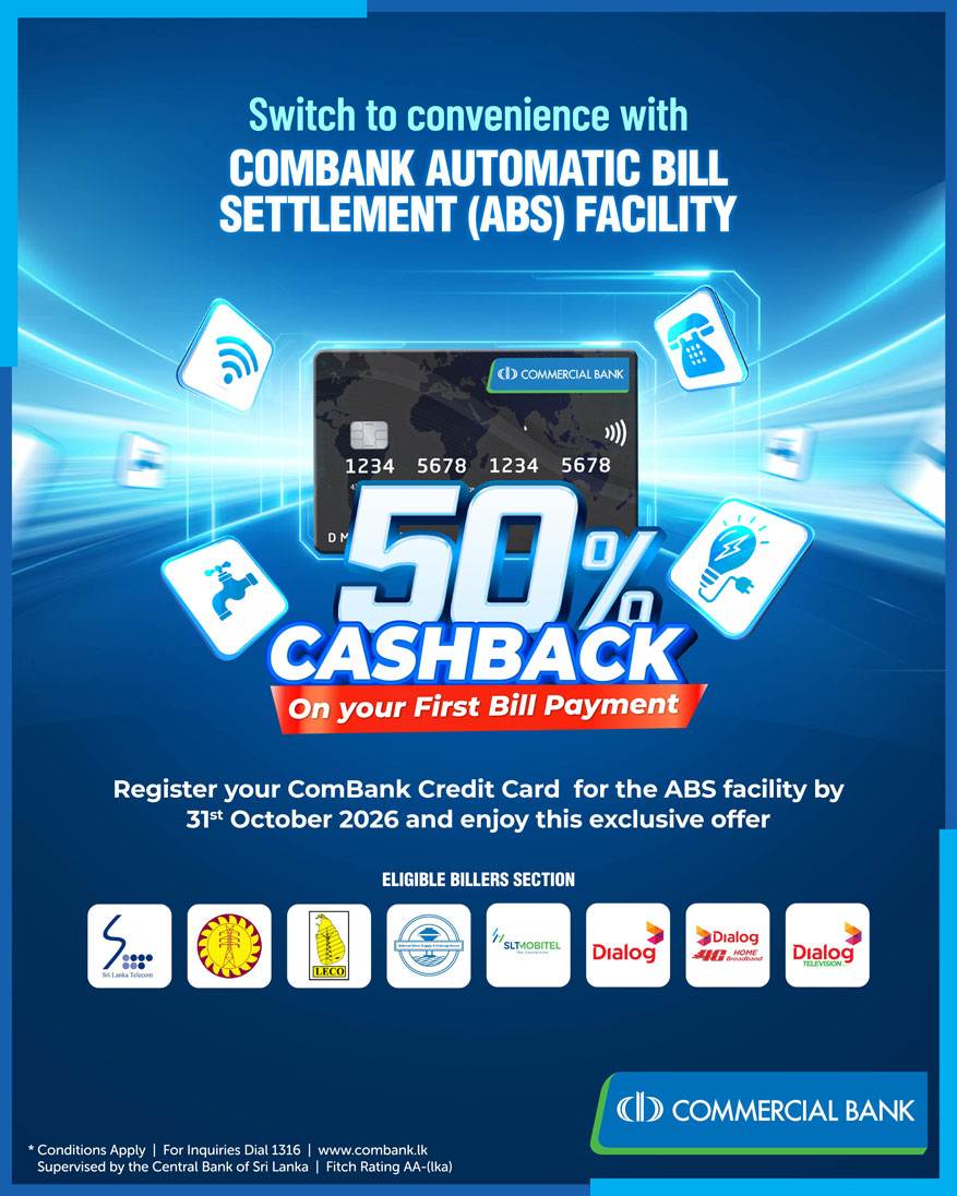 Enjoy A 50 Cashback On Your First Bill Payment With Combank Automatic Bill Settl