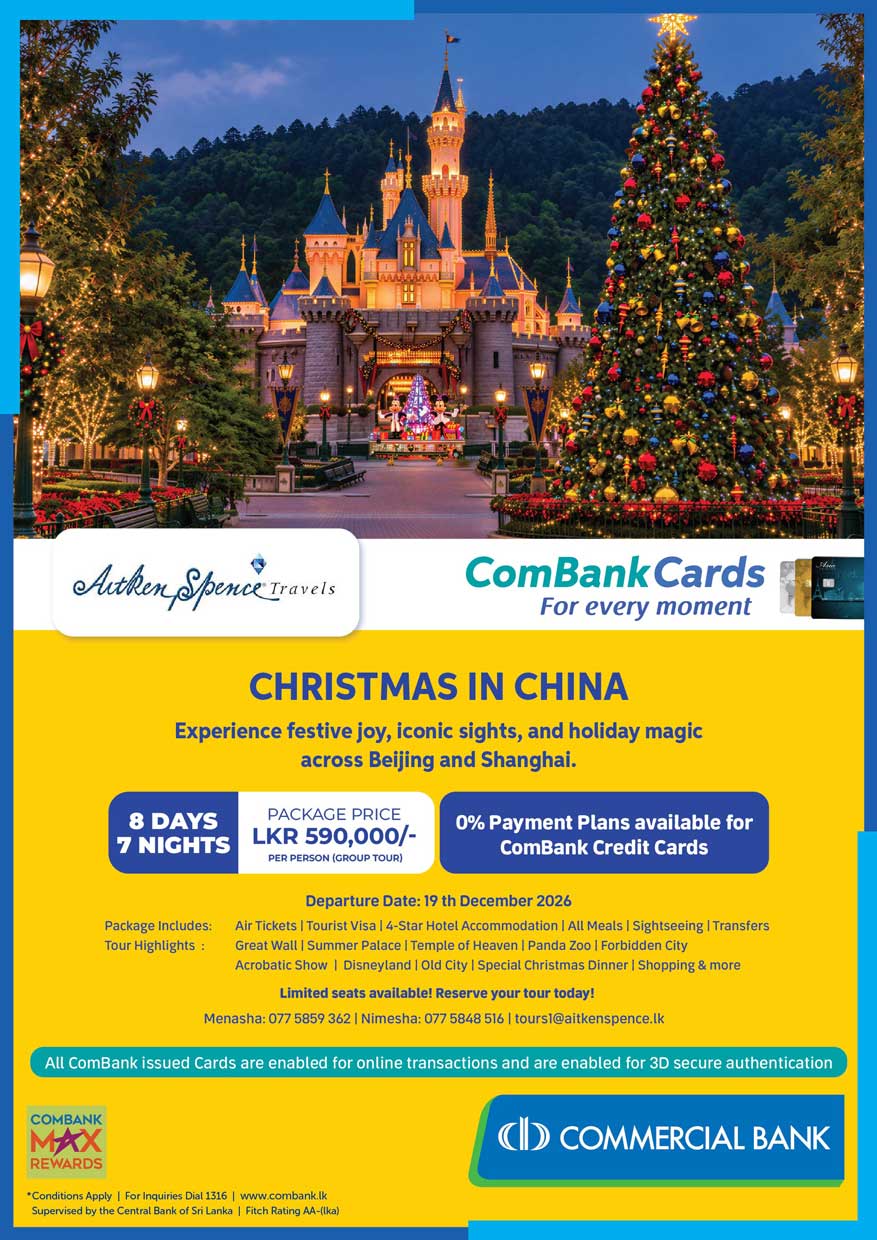 Enjoy Christmas In China With Aitken Spence Travels And Combank Credit Cards