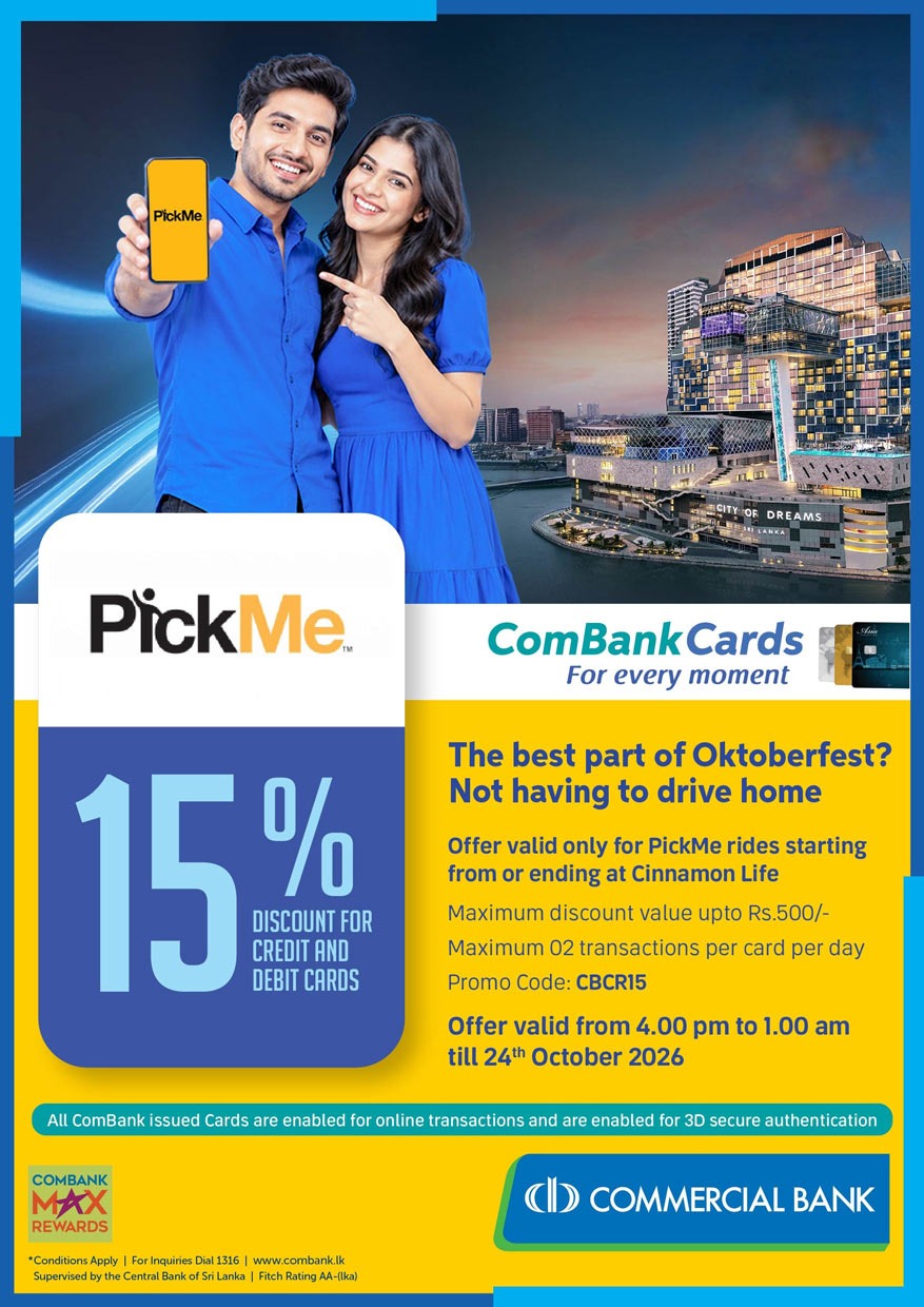 Enjoy 15 Off On Pickme Rides To Cinnamon Life Oktoberfest With Combank Credit An