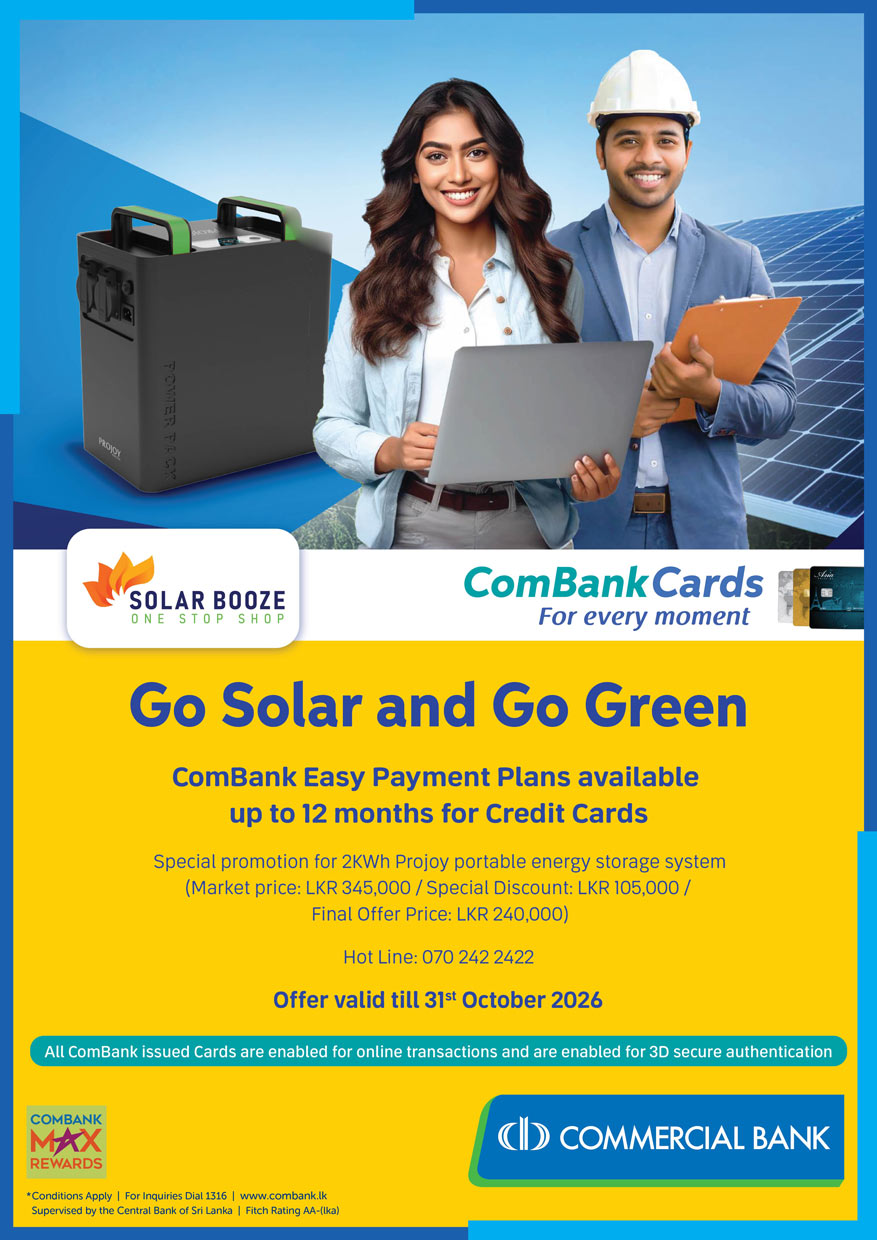 Go Solar And Go Green With Solar Booze And Combank Credit Cards