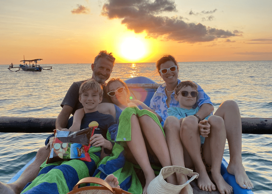 Black Pearl Bali sunset cruise with kids