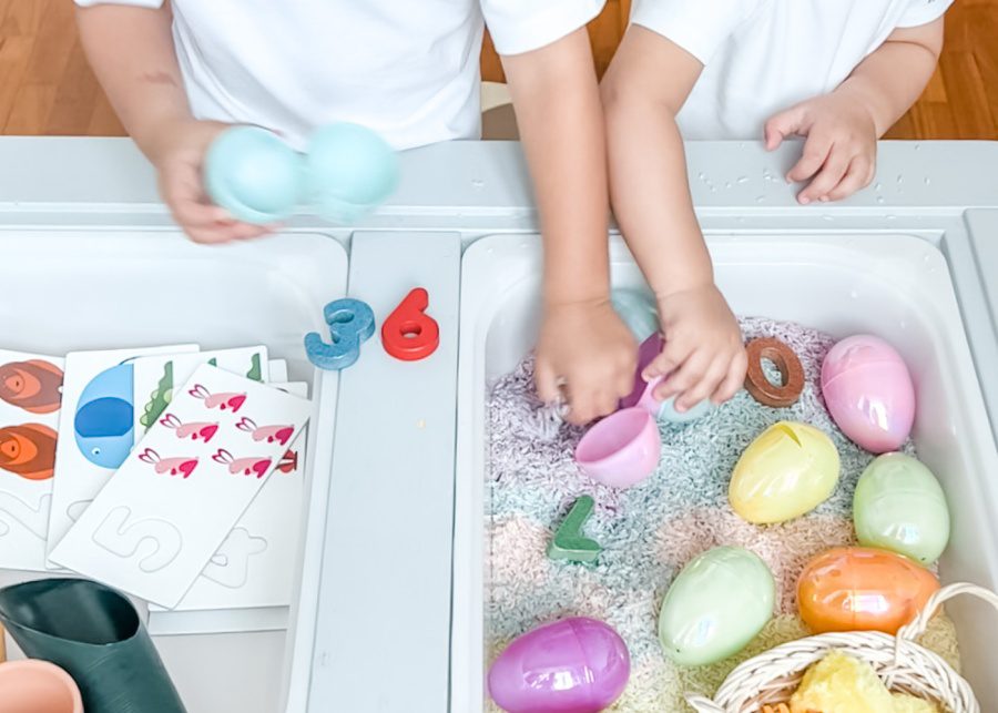 Easter-themed sensory play ideas by Christine Fieldhall