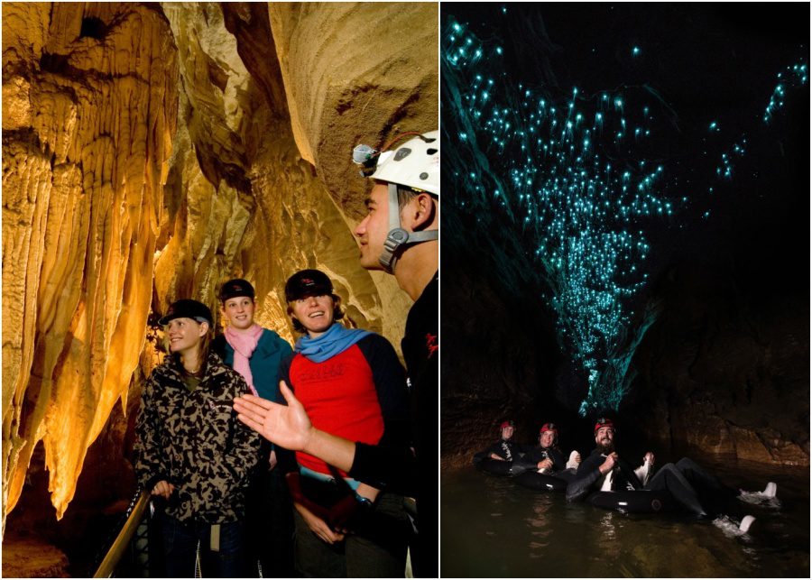 The Glowworm Caves and Black Water Rafting at Waitomo | Top places to visit in New Zealand