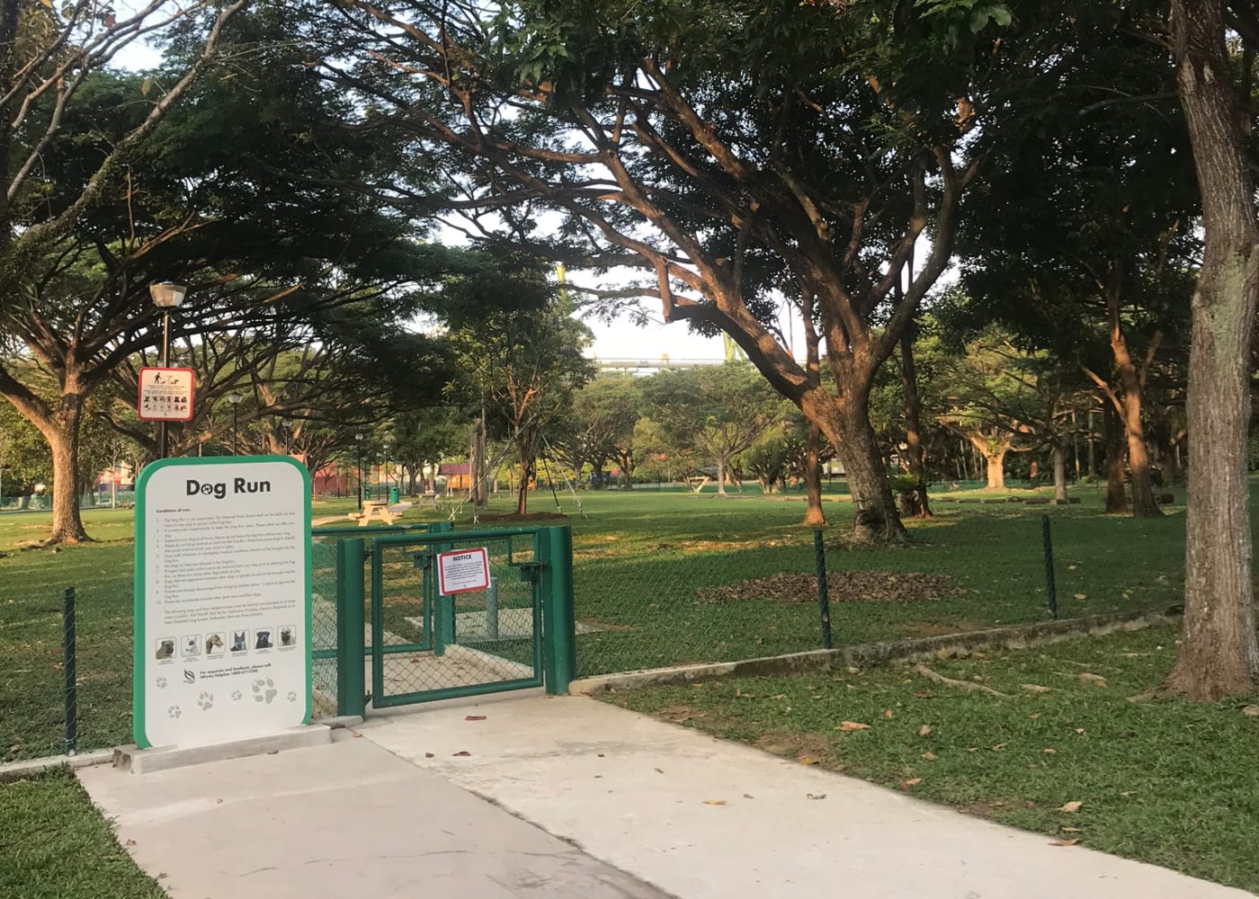dog run west coast park