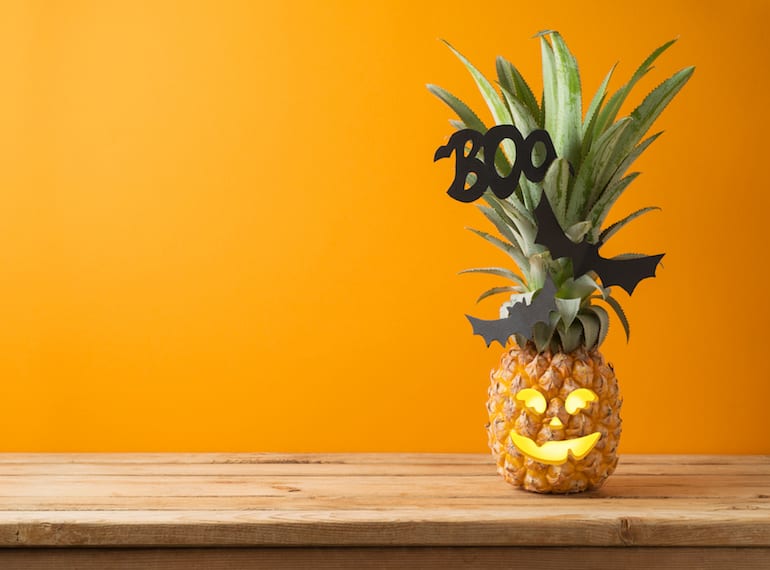 Pineapple Jack'o lantern | halloween crafts for kids