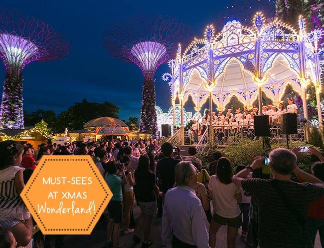 Carnival rides, toyland, light sculptures, santa and snow! It’s Christmas Wonderland at Gardens by the Bay