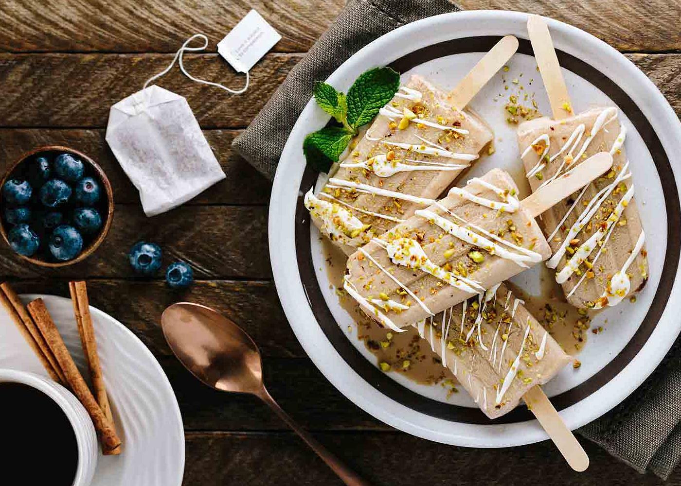 Spiced chai latte popsicles by Jessica Gavin
