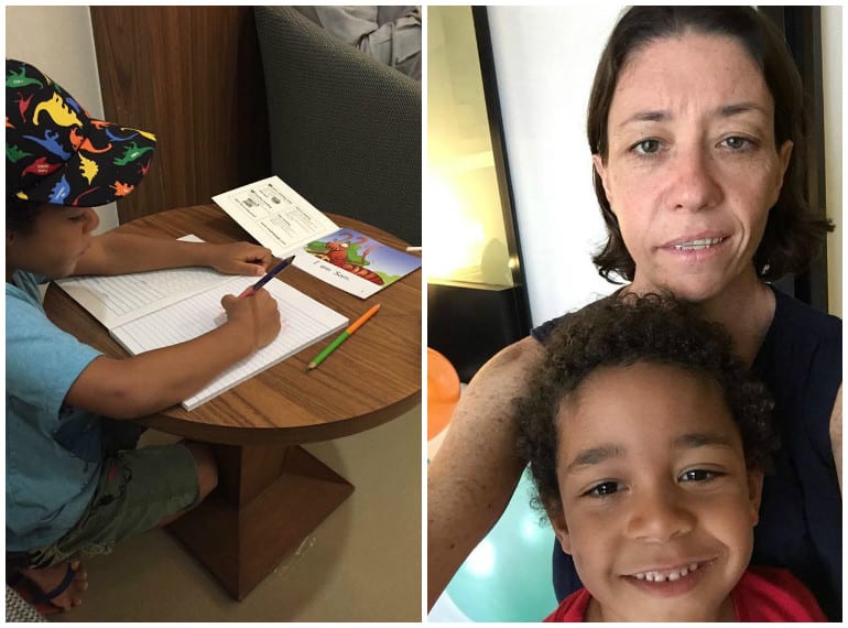 Rebecca and Isaac were in Bangkok while she underwent surgery for rare cancer adenoid cystic carcinoma and breast cancer. Rebecca was incredibly proud that Isaac was learning to read while he spent time in hospital waiting rooms.