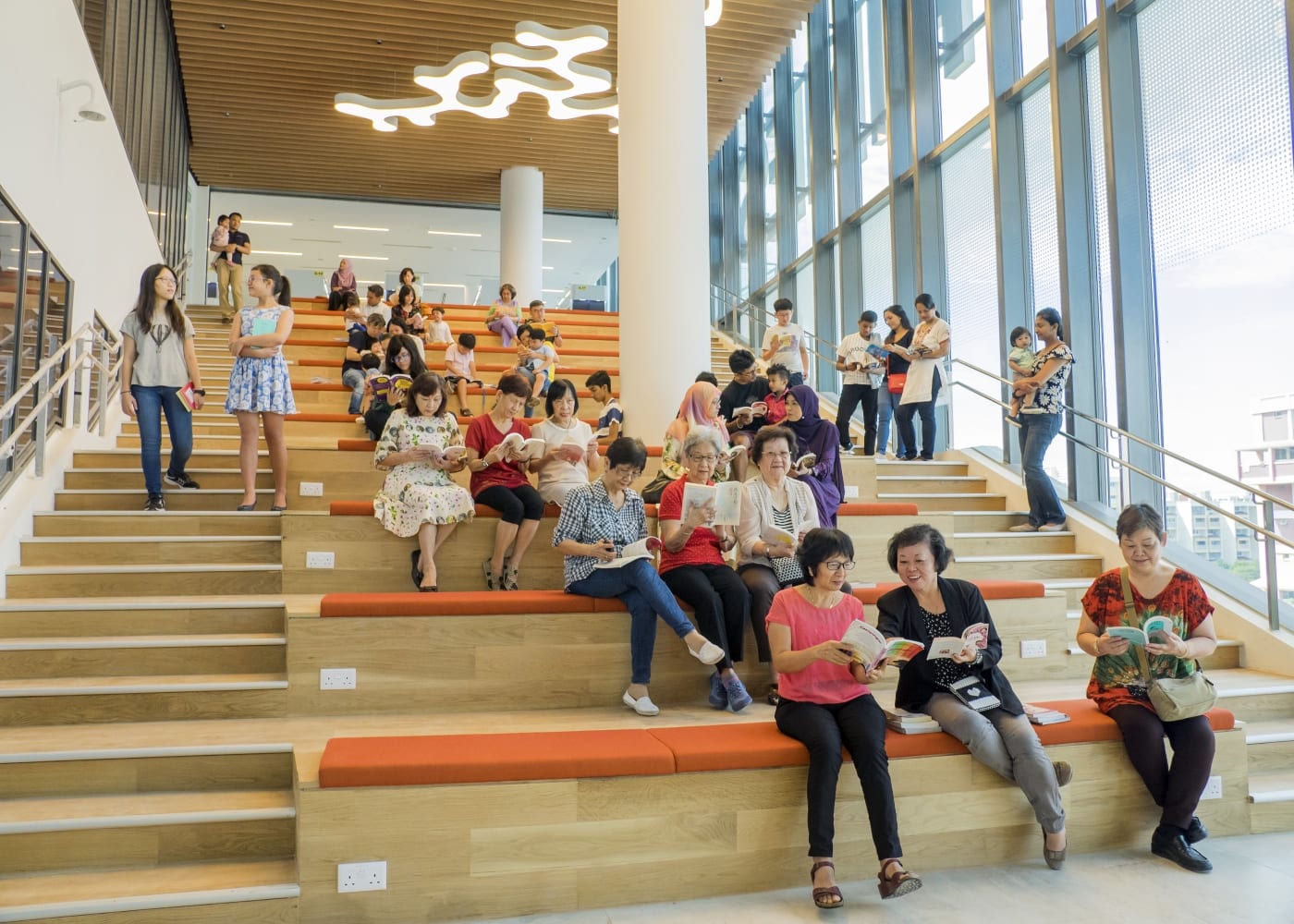 Tampines Regional Library terrace on level 5