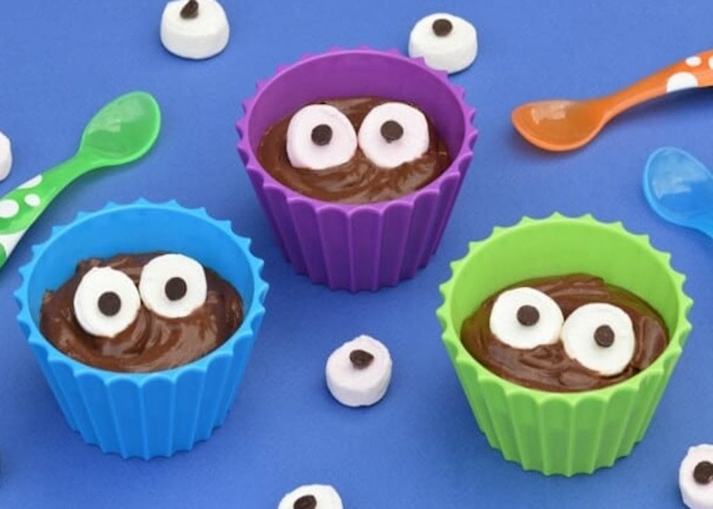 Monster Avocado Chocolate Pudding Pots