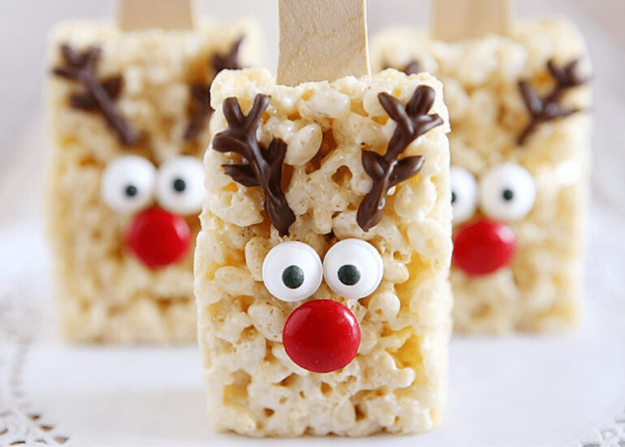 Reindeer Rice Krispies | Christmas party food for kids