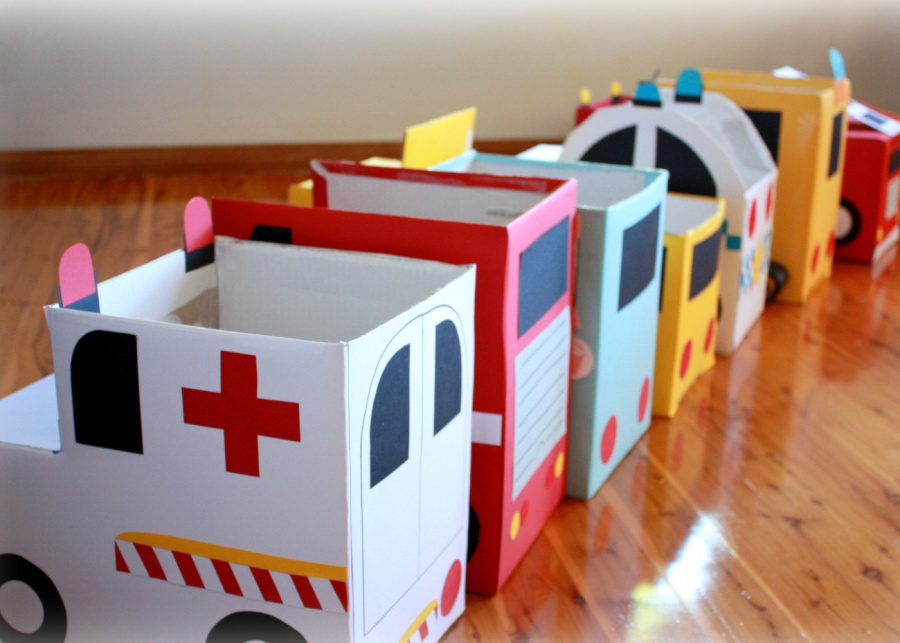 Box vehicles | Cardboard box crafts for kids
