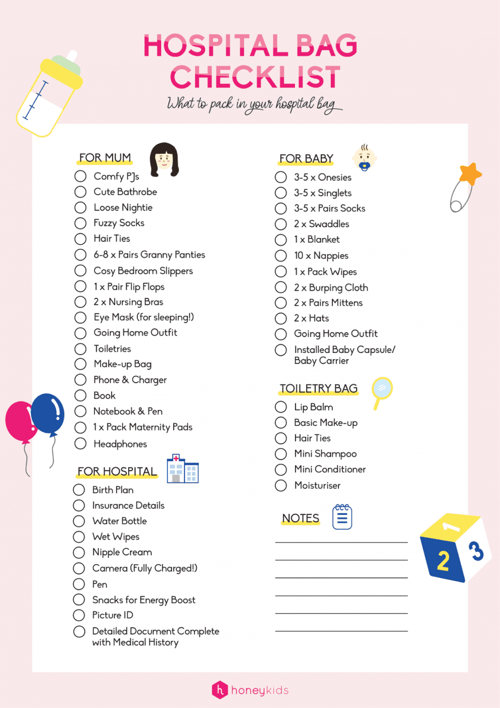 What to pack in your hospital bag checklist by HKA