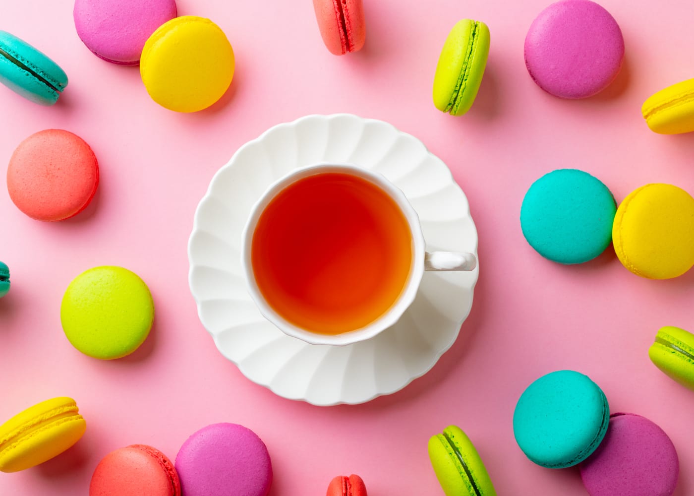 afternoon tea with kids macarons