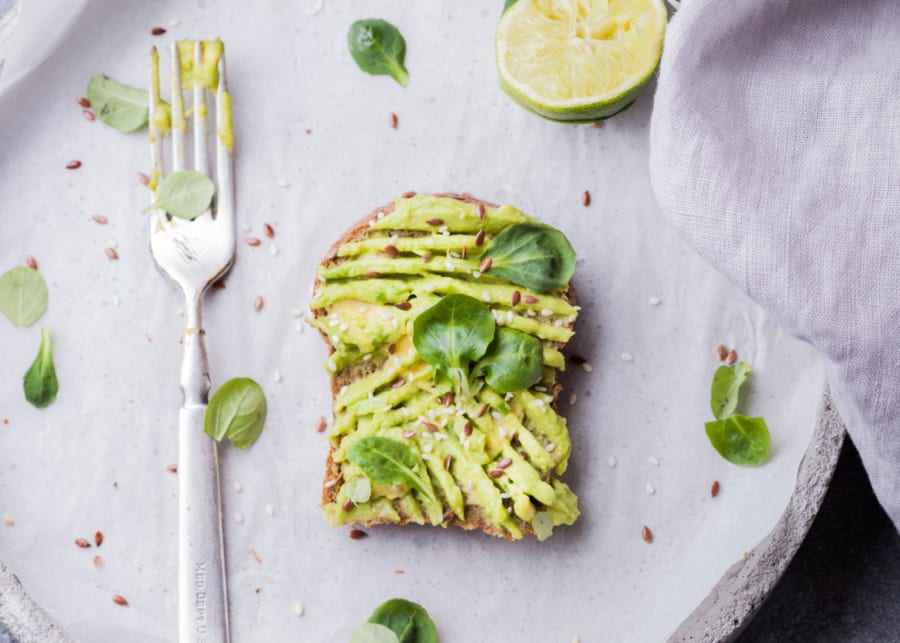 breakfast in bed avocado toast
