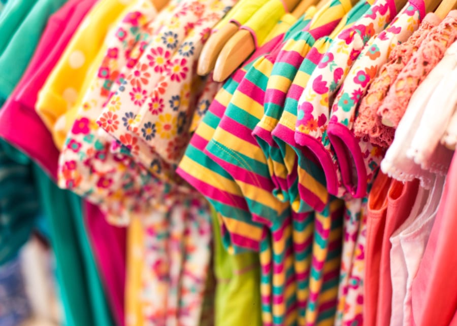 colourful baby clothes