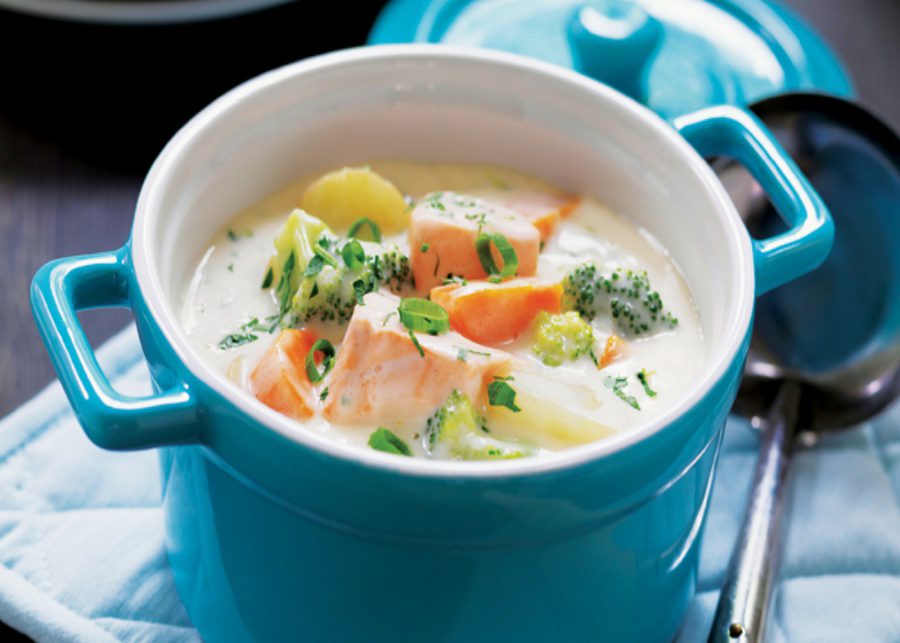 one-pot recipes fish stew with salmon and veggies