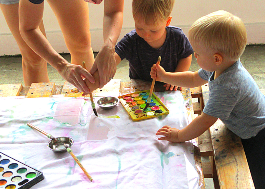 Hands-on learning at Blue House Infant & Toddler Atelier