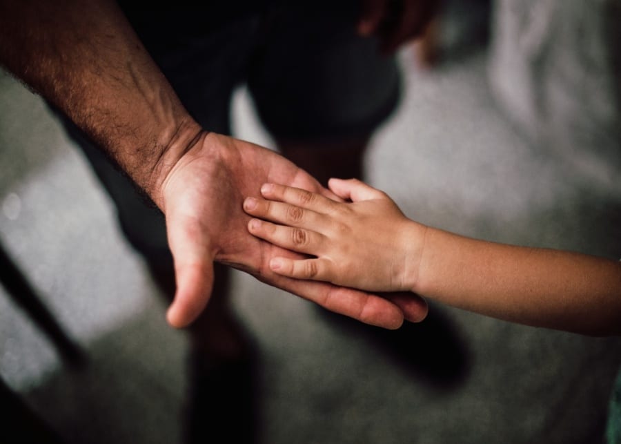 parent child hands