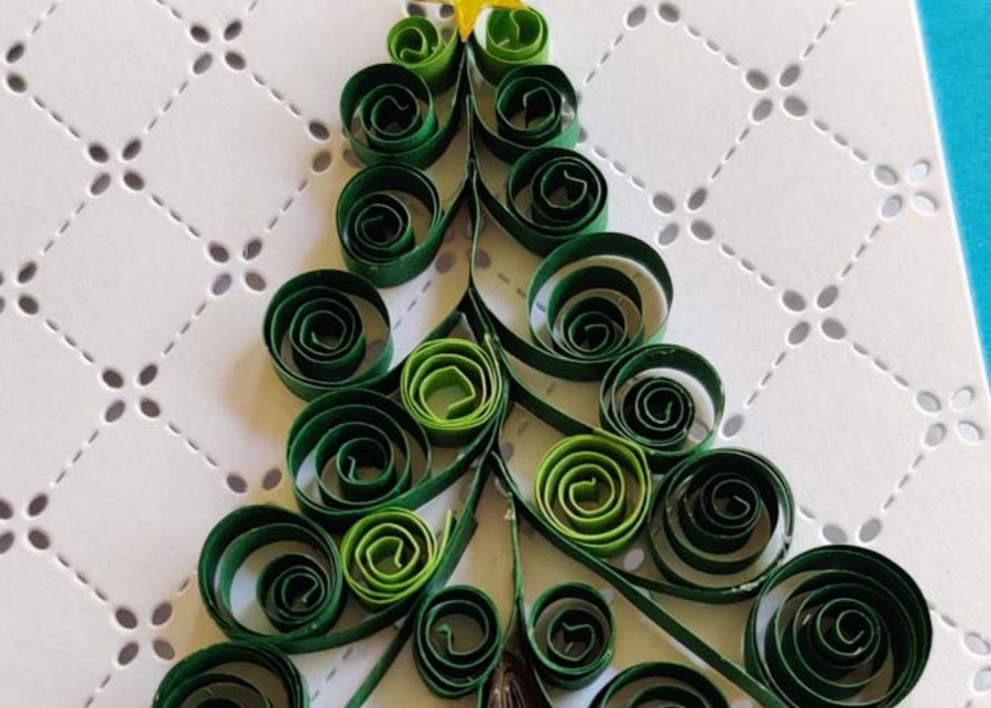 Paper quilling Christmas tree cards | DIY Christmas cards for kids