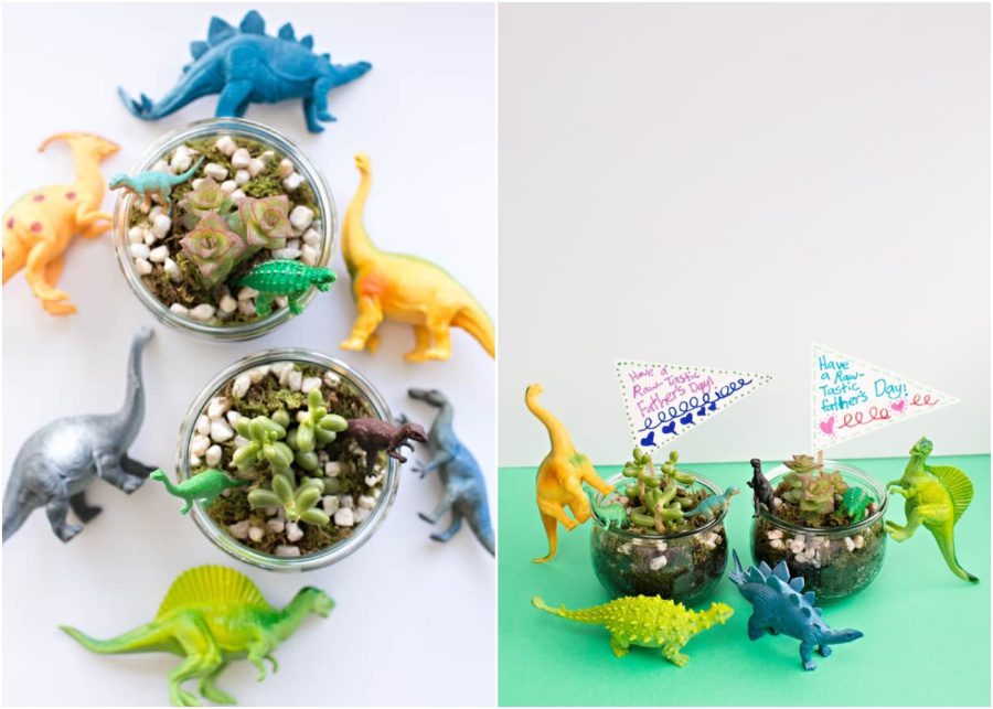 Dinosaur terrarium | Father's Day crafts
