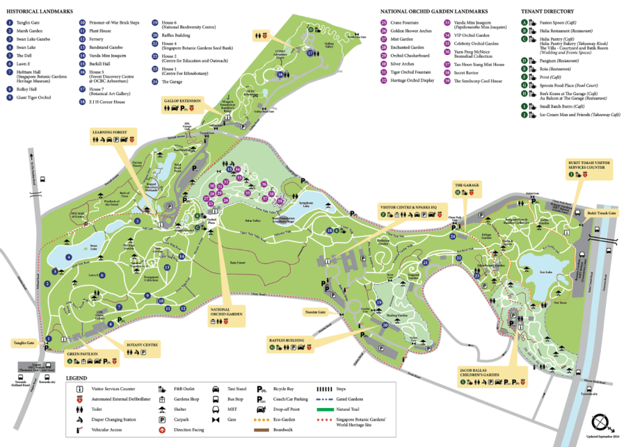 Map of Singapore Botanic Gardens