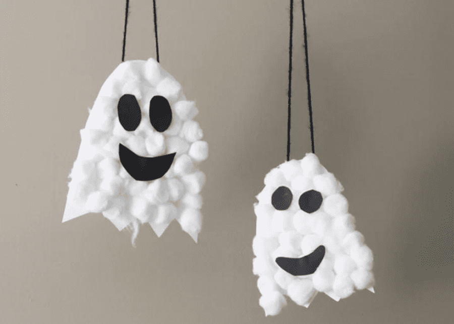 Puffy ghosts by Thriving Home | Halloween crafts for kids