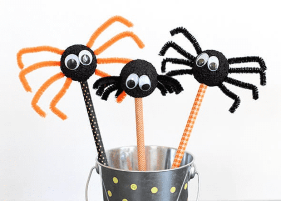 Spider pencils by Happiness is Homemade | Halloween crafts for kids