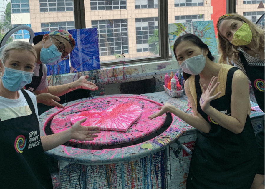 Honeykids Asia Art Jamming at Spin Paint House Singapore