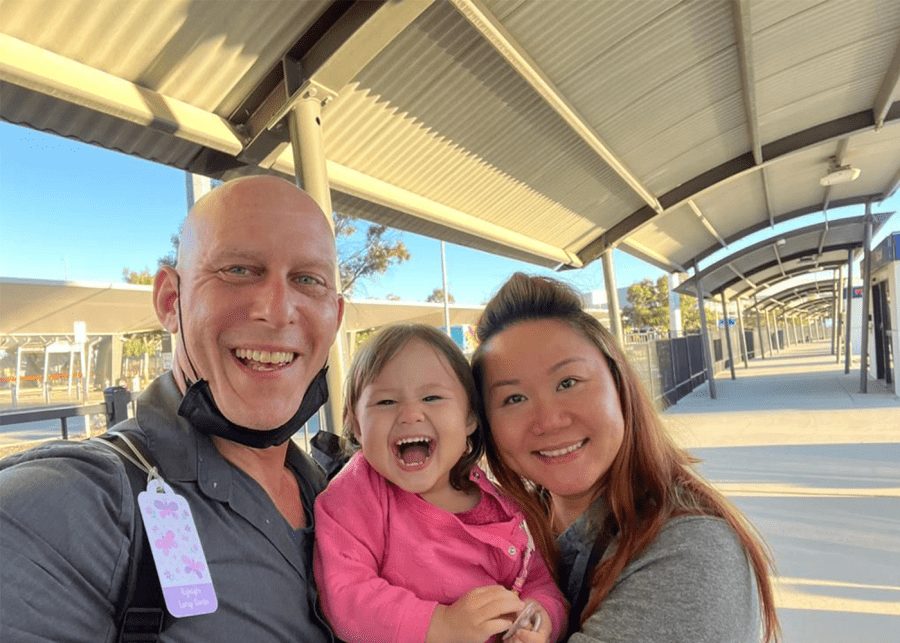 Robert Conte and Ryleigh Singapore Fathers Day stories