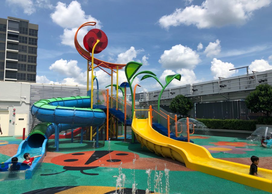 Wet playground at Northpoint City | Free water play in Singapore