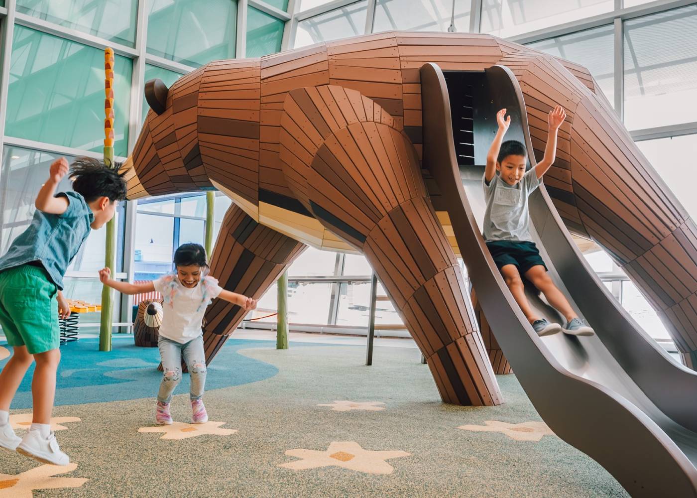 Fun things to do with kids at Changi Airport: New playground & four-storey ‘waterfall’ at T2