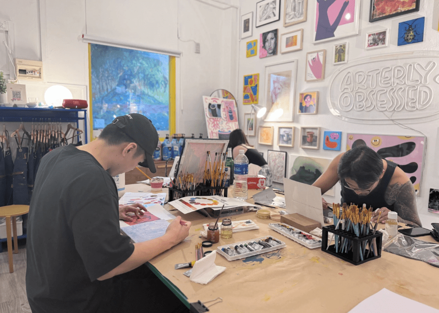 Arterly obsessed art jamming workshop for kids in Singapore