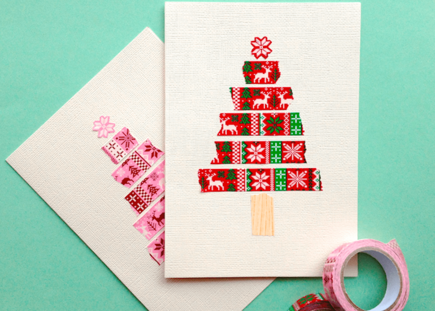 Washi tape Christmas card