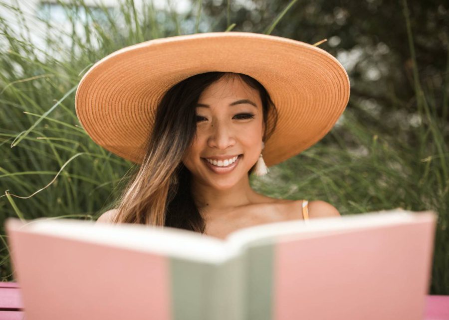 mother reading a book