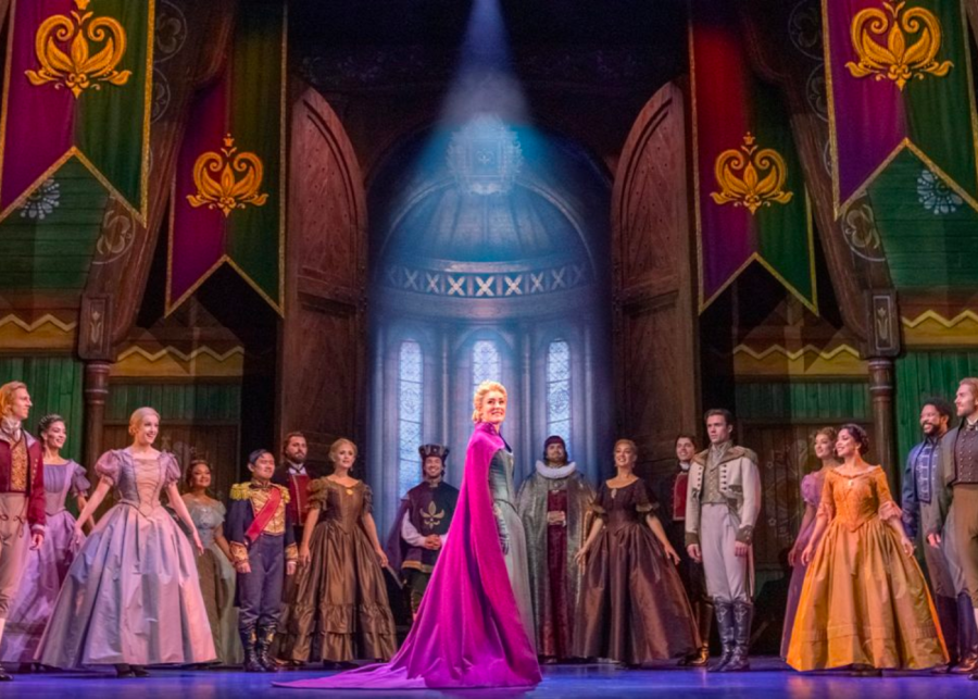 Frozen the musical Singapore Elsa and the townspeople