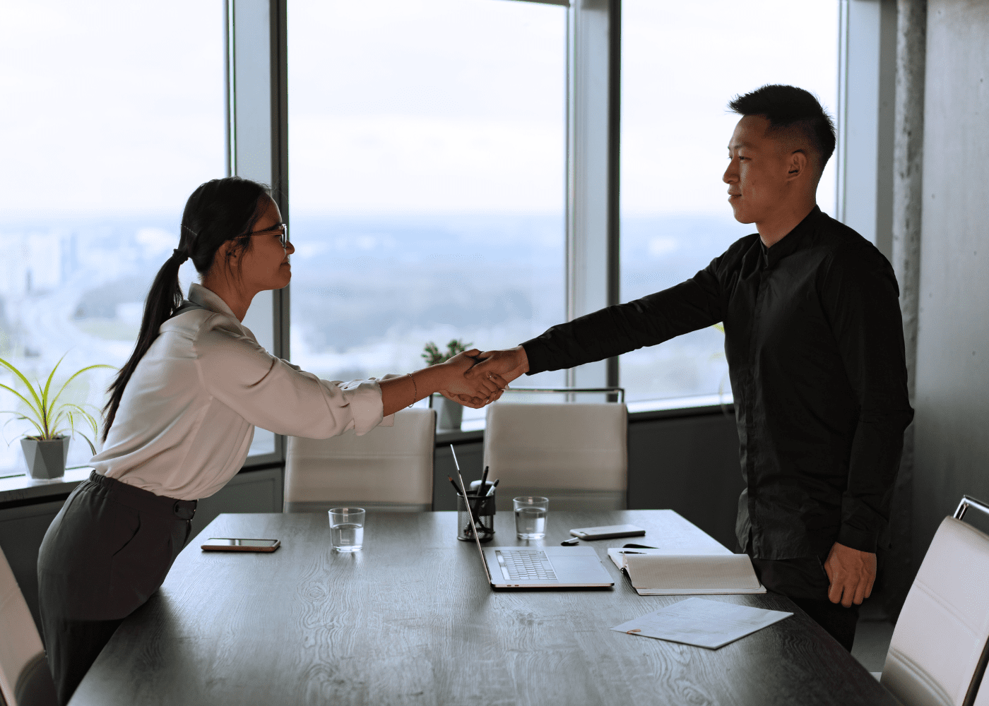Valentine's Day couple corporate handshake Singapore